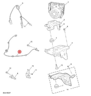 Ricambi per autoveicoli ABS posteriore Sensore di velocità delle ruote Armatura di filo per I6/EI6 OEM NO 10136734