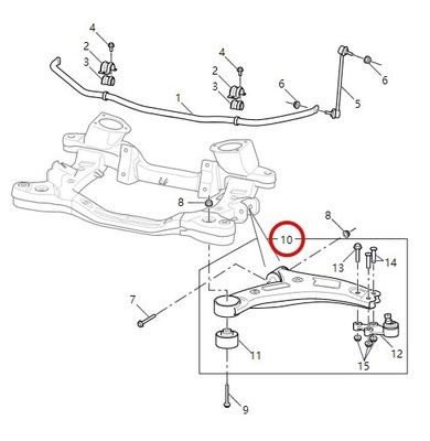 Assemblaggio del braccio di comando anteriore inferiore per EG 10/EUNIQ 7/G 10/G 20 Auto Parts 60x6x28cm