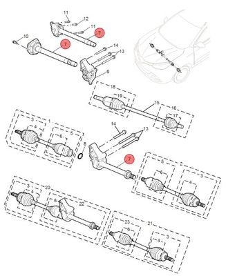 Colonna dell'albero di sterzo della ruota anteriore per Mg Gs 10108295 Auto Car Parts By Universal Car Make