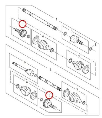 Componenti di ricambio per auto universali per l'asse motore di MAXUS V80/A80/EV80/RV80C