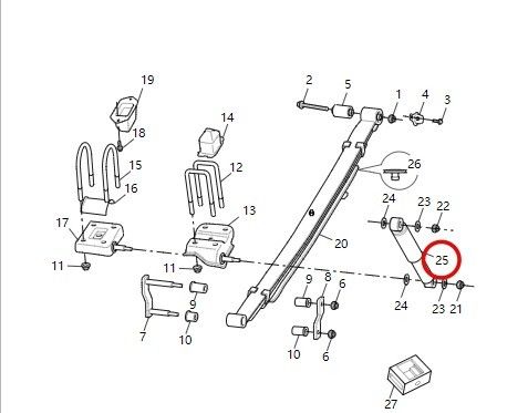 2019- Maxus T60/T70/T90 Assorbente di urto posteriore in acciaio sospensione C00061454 C00303638