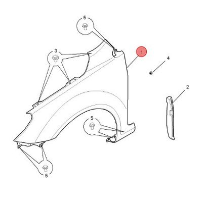 OE NO. 10171951 10171950 per MG GT Auto Parts Right Front Fender Panel